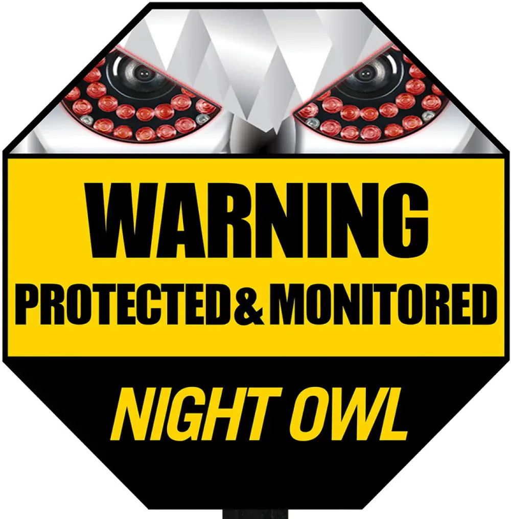 Night Owl Reflective Outdoor Yard Stake Sign-1
