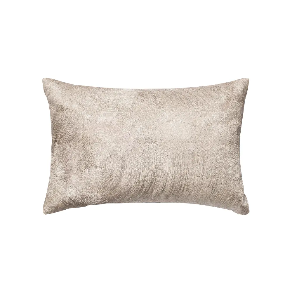 P0113 Solid Beige Textured Throw Pillow-1
