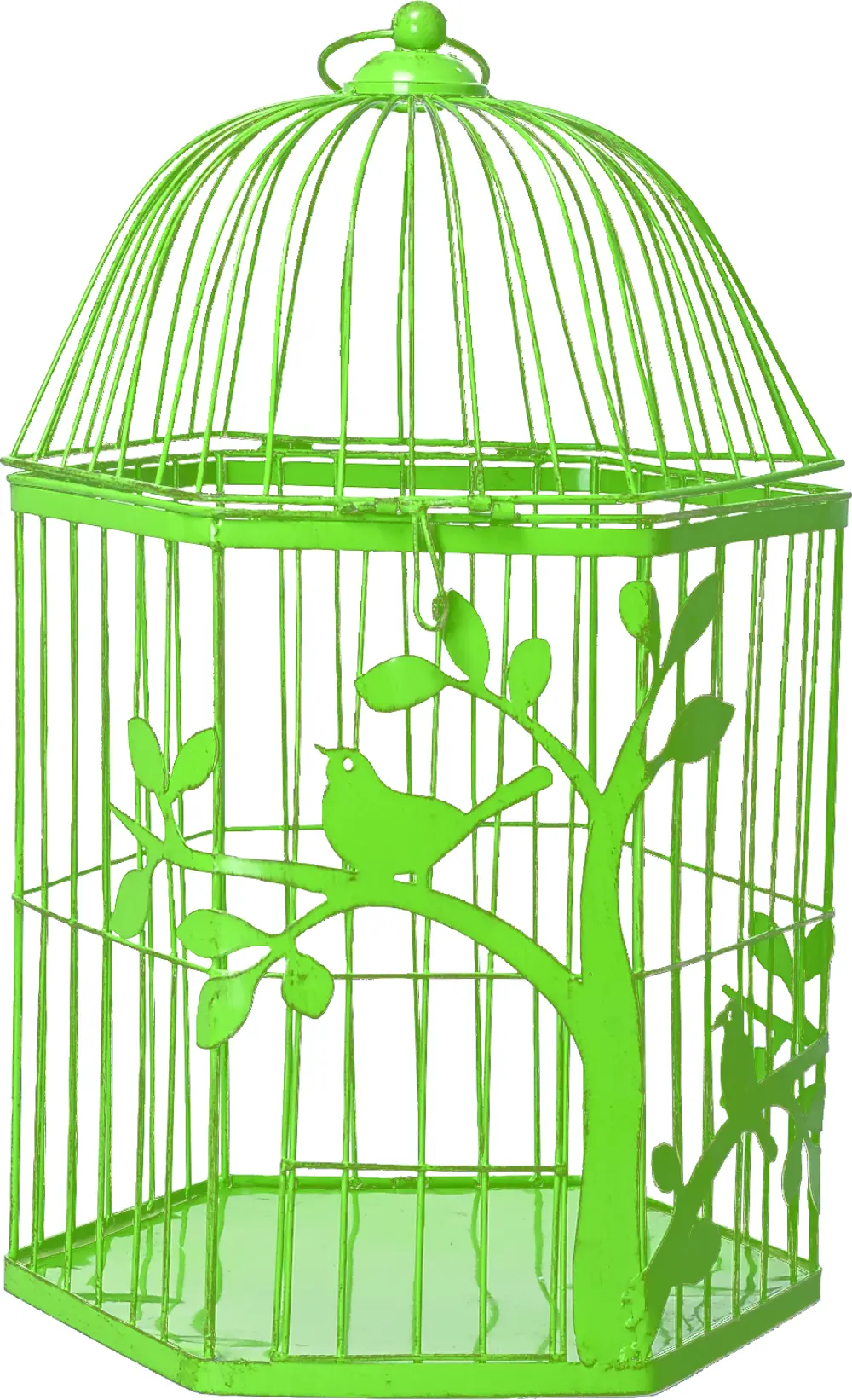 17 Inch Green Metal Nesting Birdcage-1