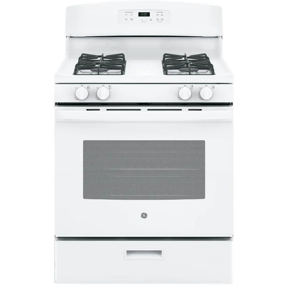 JGBS60DEKWW GE 4.8 cu ft Gas Range - White-1
