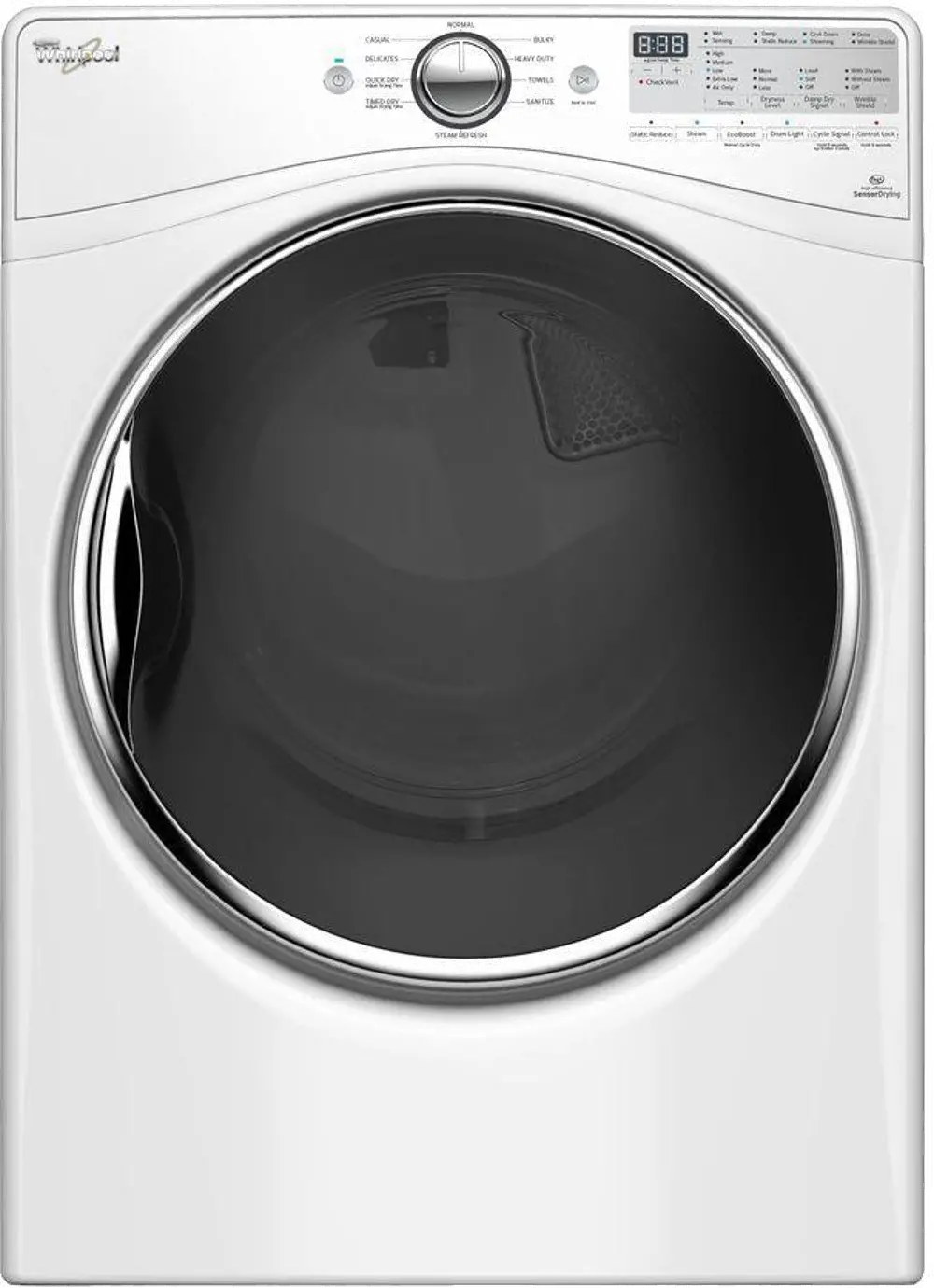WED92HEFW Whirlpool Electric Dryer with EcoBoost™ Option - 7.4 cu. ft. White-1
