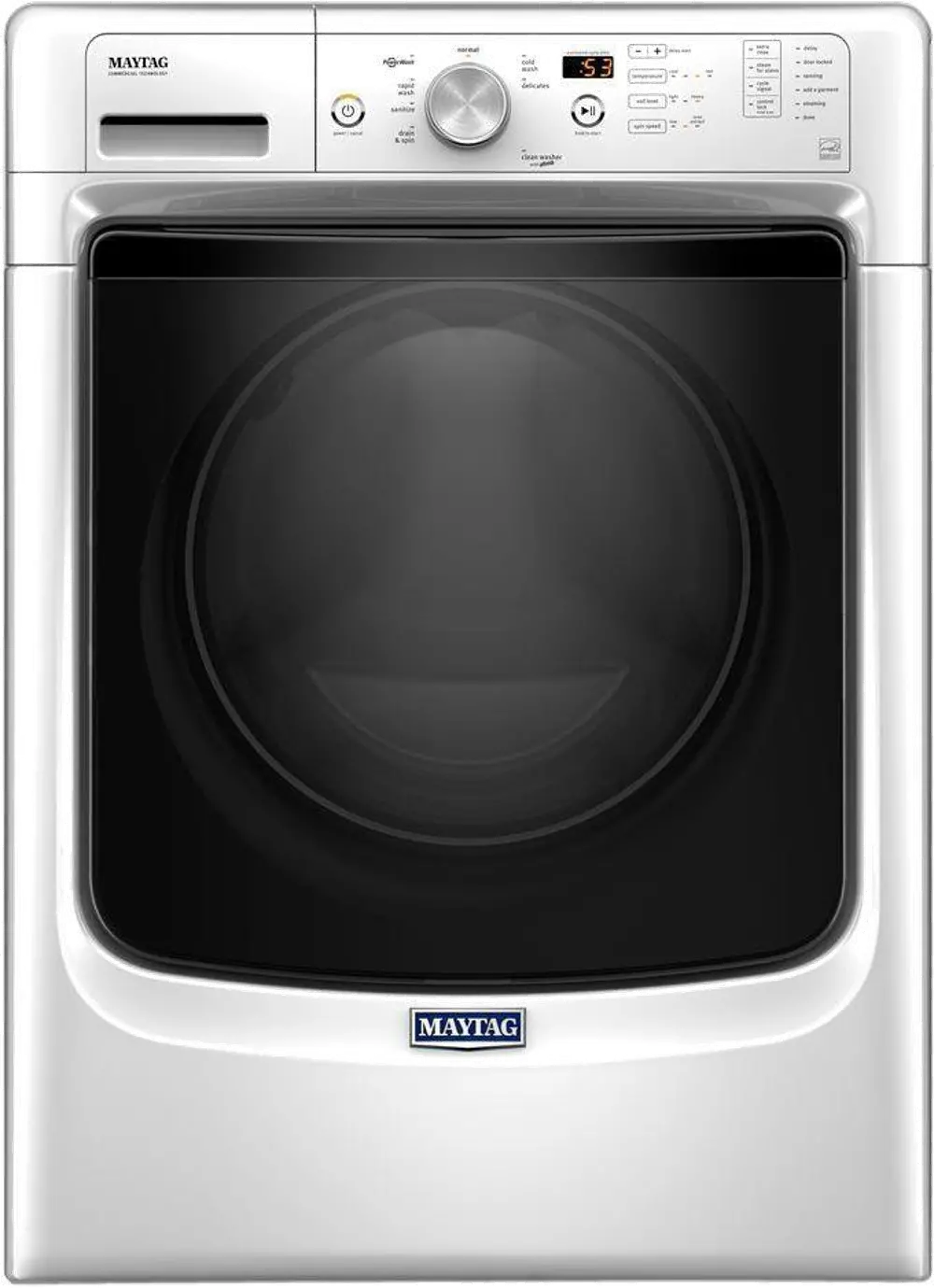 MHW3505FW Maytag Front Load Washer with Rapid Wash Cycle - 4.3 cu. ft. White-1