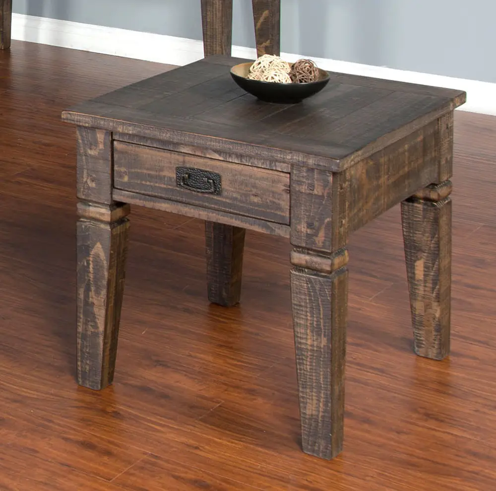 Tobacco Brown End Table - Homestead Collection-1