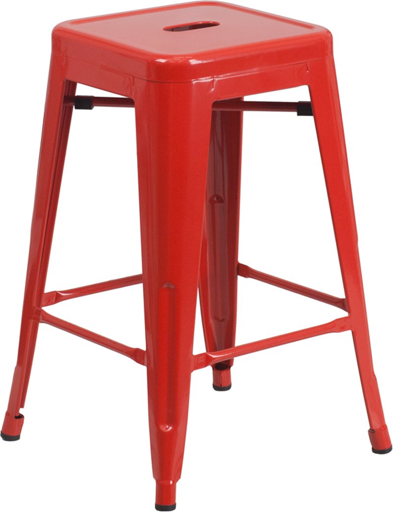 Backless Red Metal 24 Inch Counter Height Stool Rc Willey Backless Red Metal 24 Inch Counter Height Stool