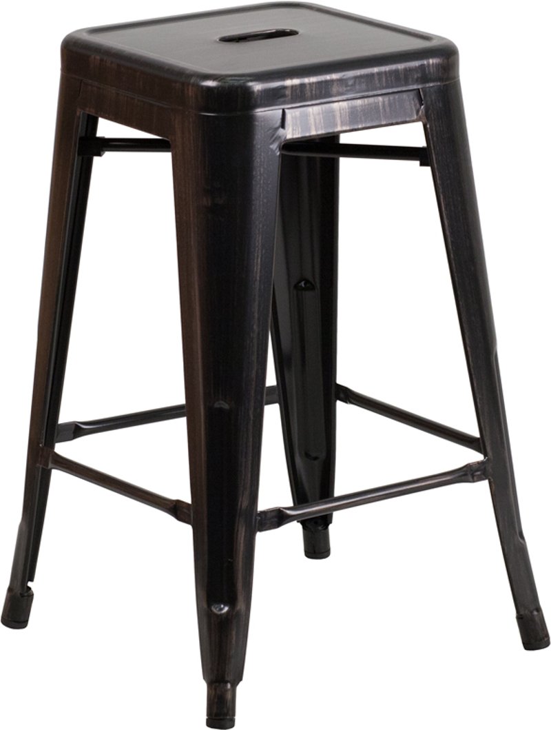 Backless Antique Metal 24 Inch Counter Height Stool Rc Willey Backless Antique Metal 24 Inch Counter Height Stool