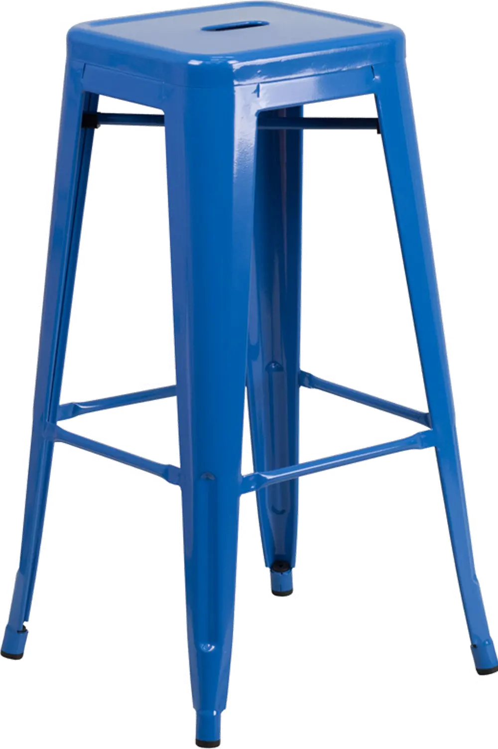 Blue Metal Stackable Bar Stool-1