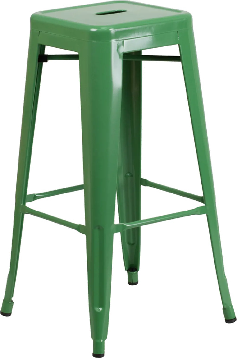 Green Metal Stackable Bar Stool-1