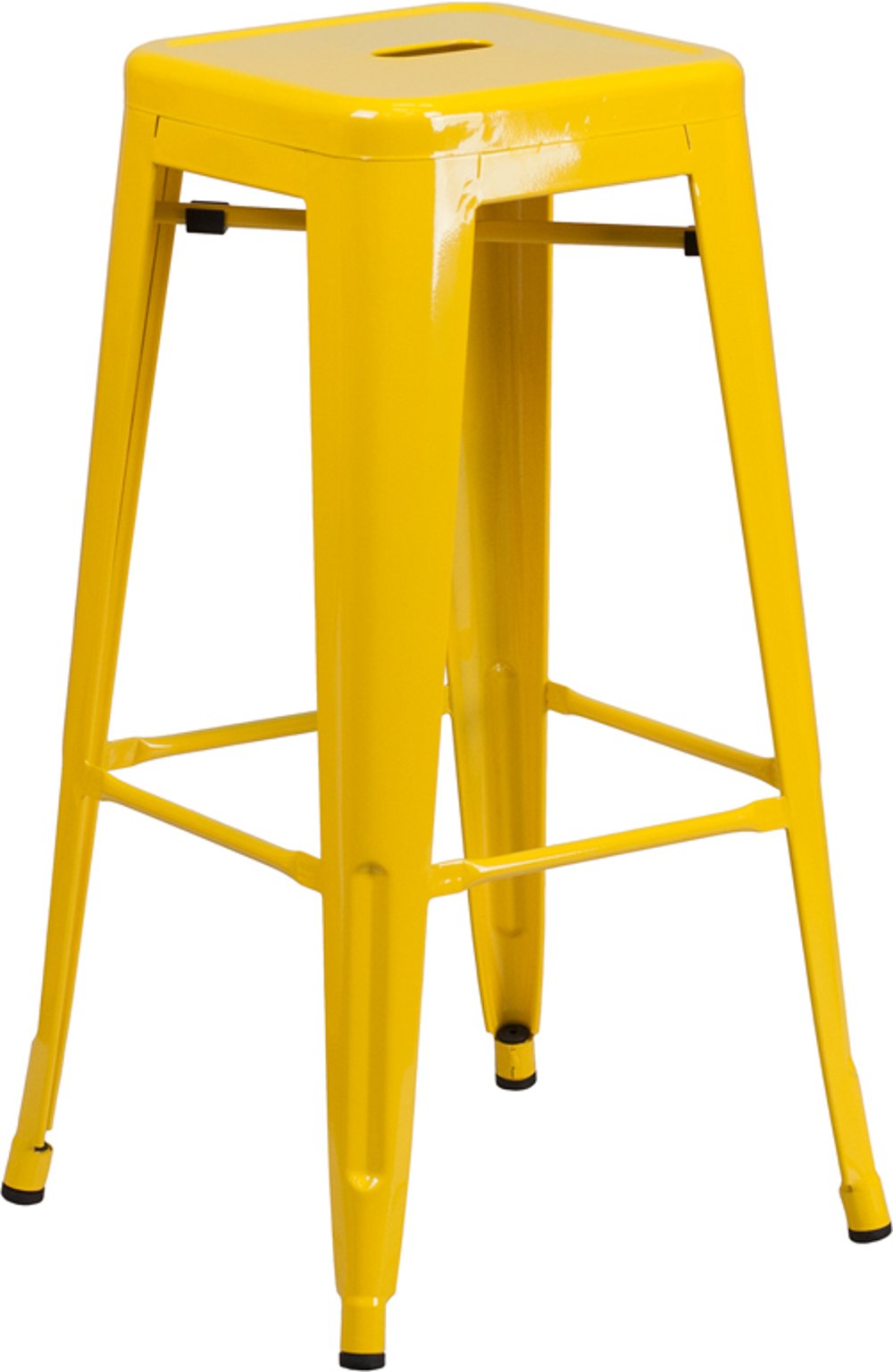 Yellow Metal Stackable Bar Stool