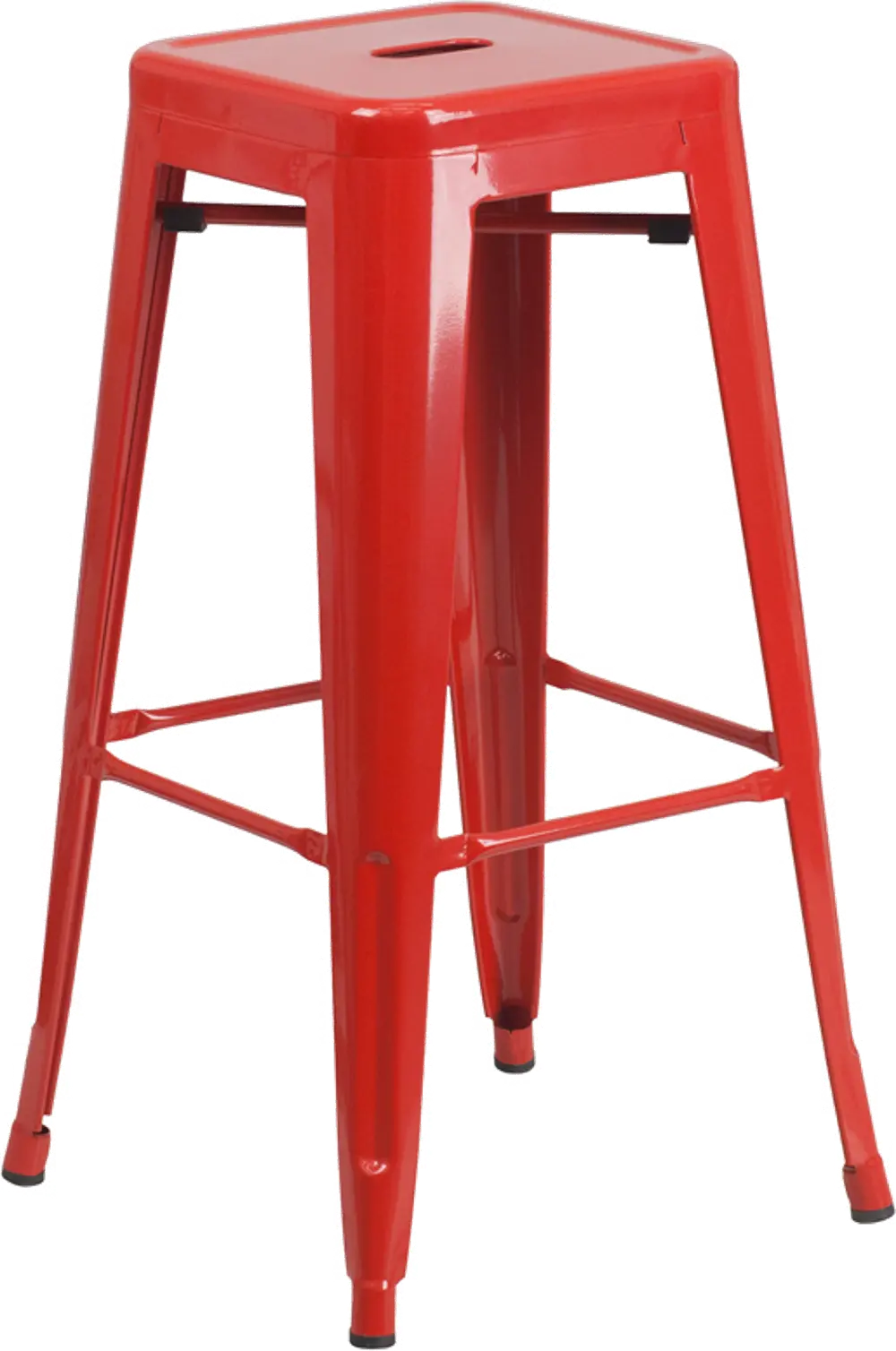 Red Metal Stackable Bar Stool-1