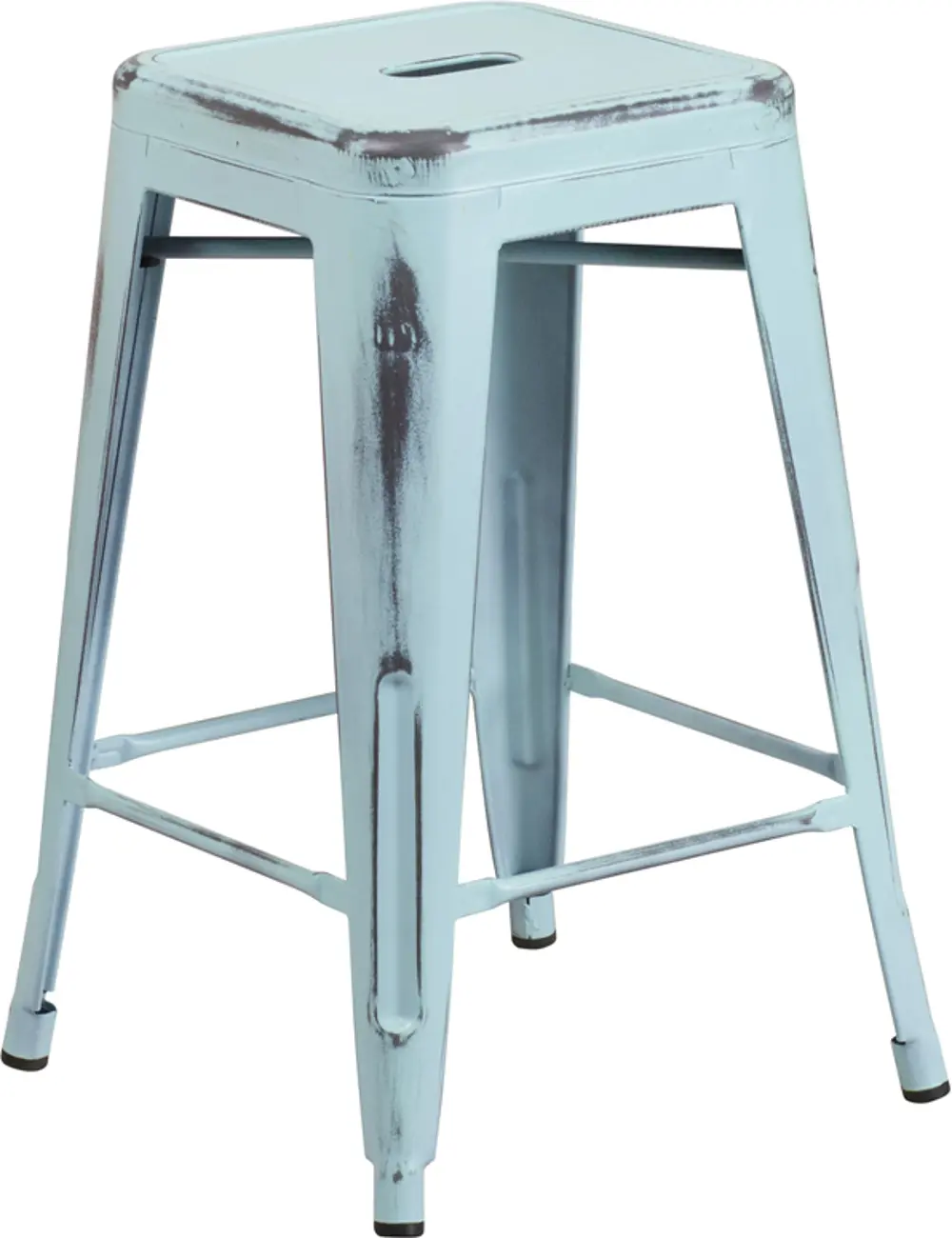 Backless Dream Blue 24 Inch Counter Height Stool-1