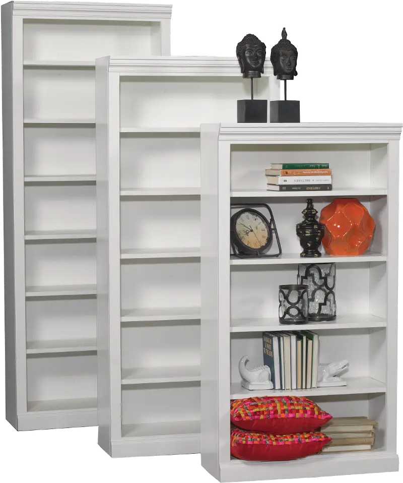 White 72 Inch Bookcase With Adjustable, Extra Tall White Bookcases