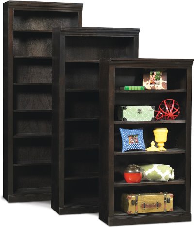88 Inch Transitional Black Bookcase Rc Willey Furniture Store