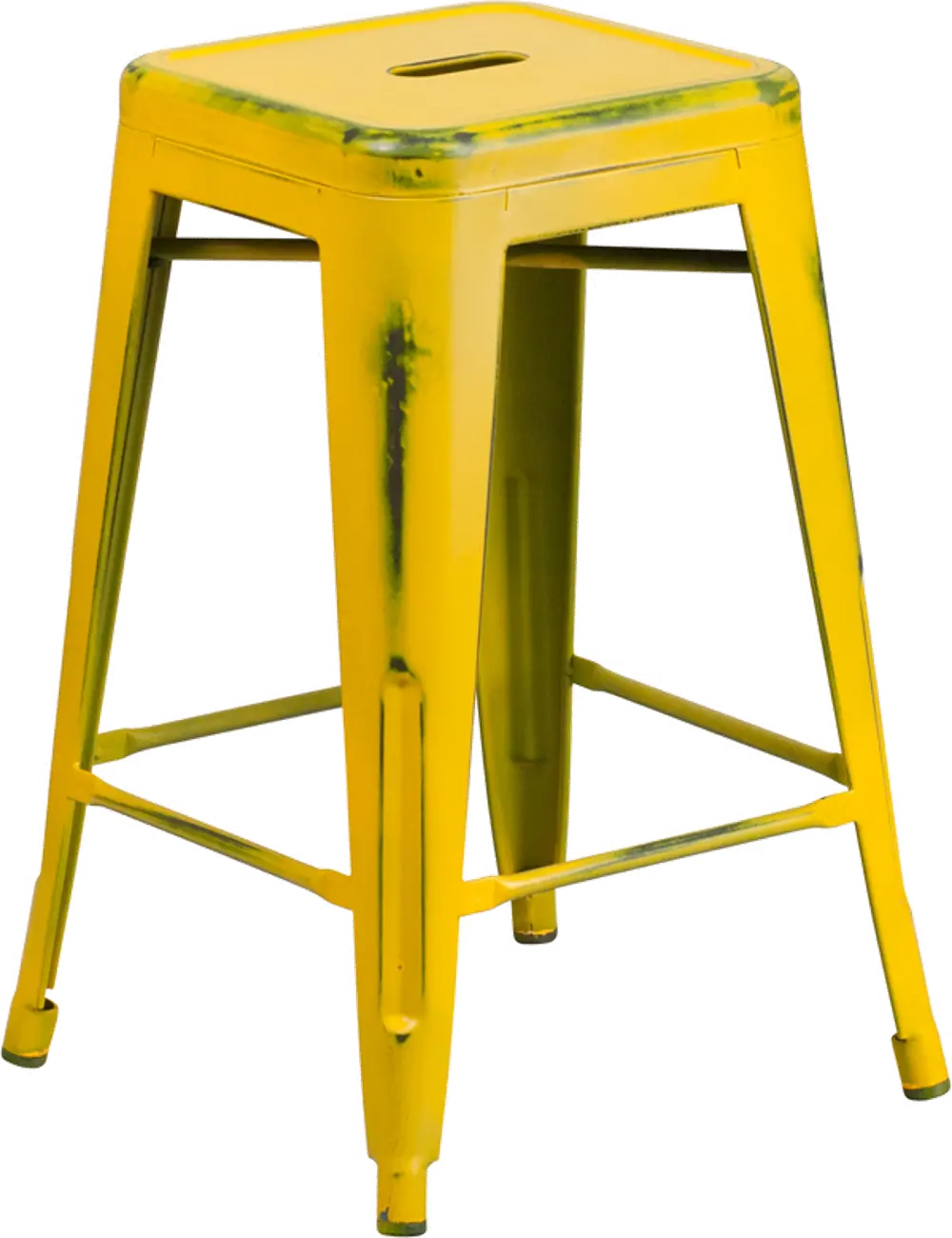 Backless Yellow 24 Inch Counter Height Stool-1