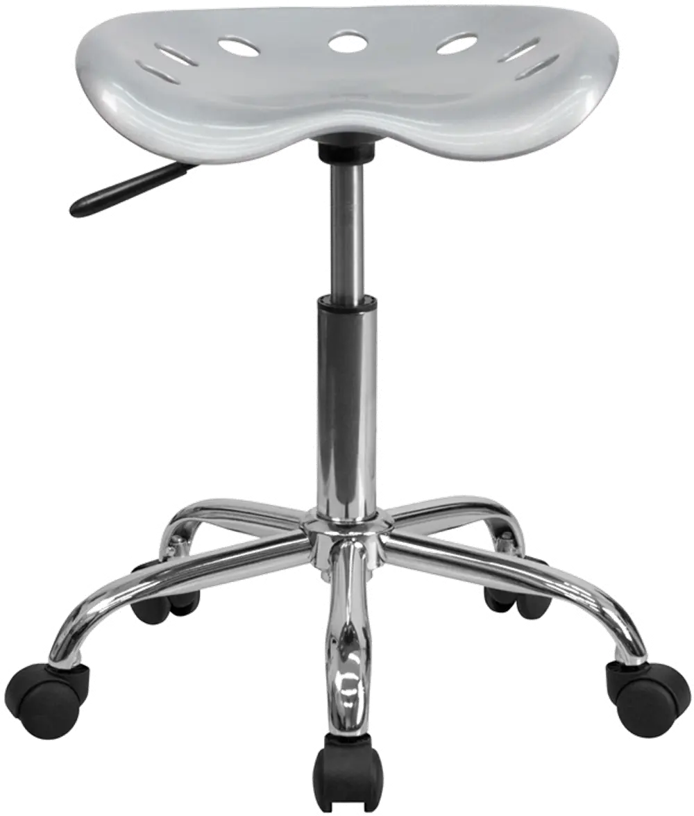 Vibrant Silver Adjustable Tractor Seat Stool-1