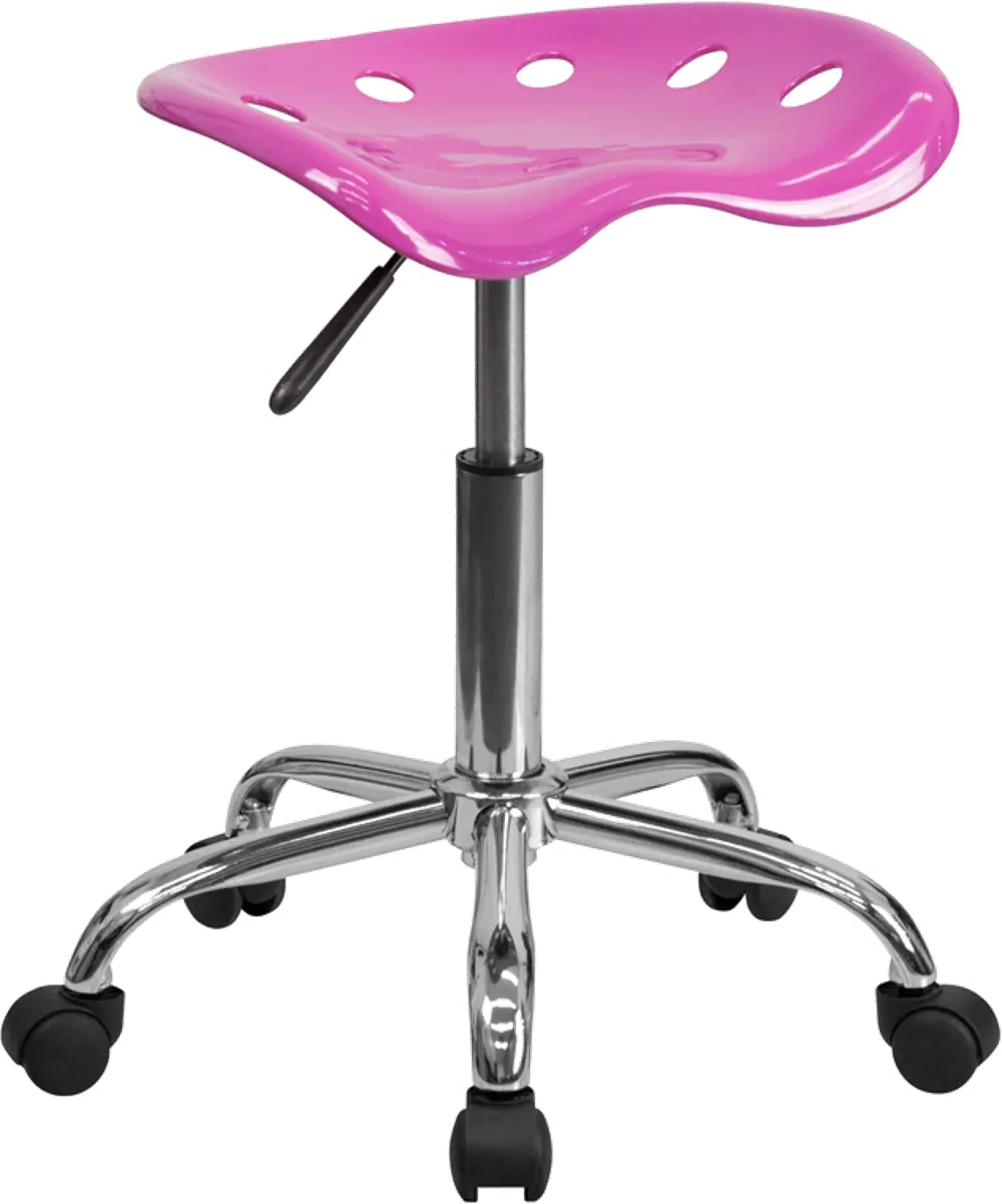 Vibrant Candy Heart Pink Adjustable Tractor Seat Stool-1