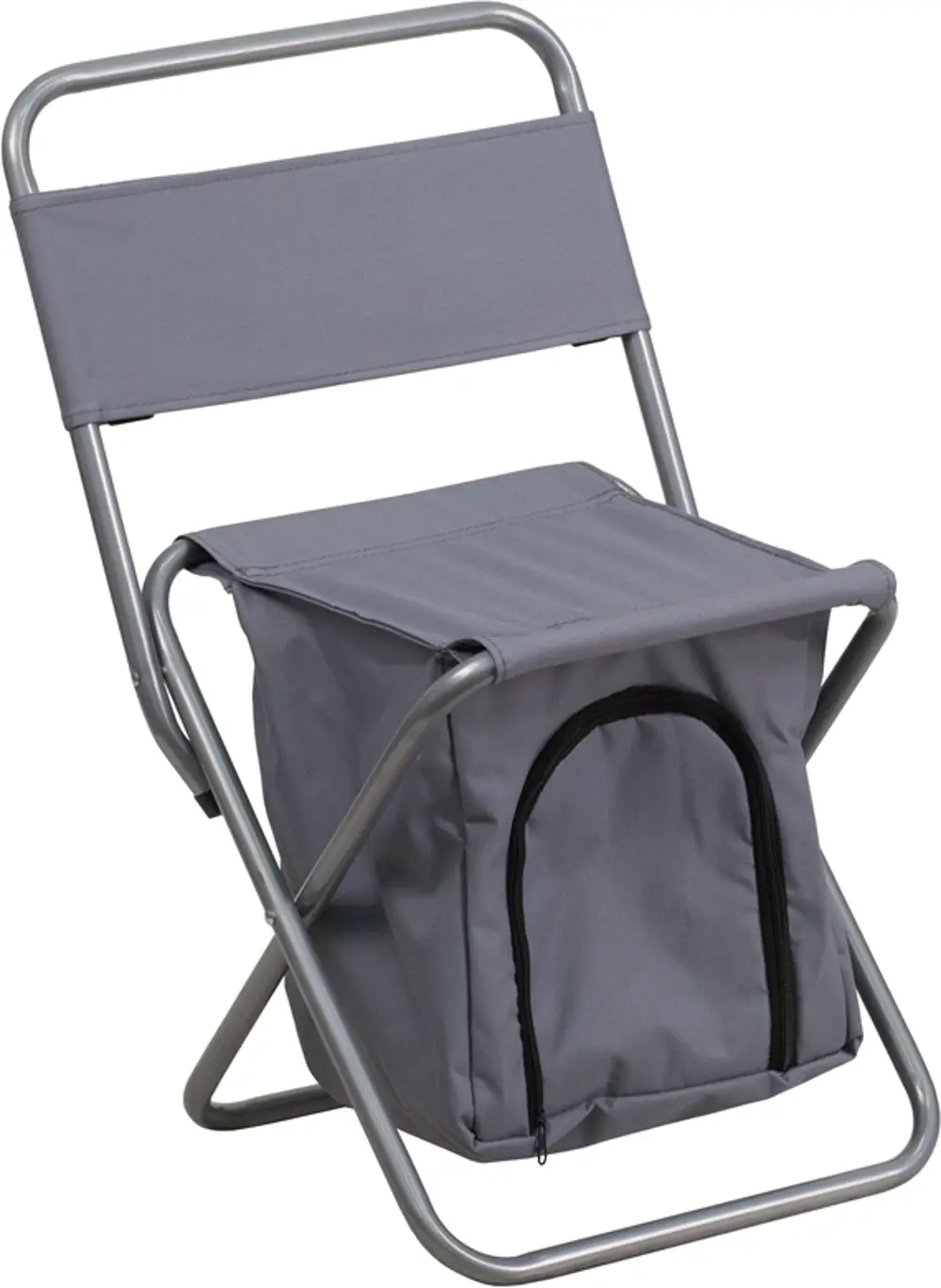 Kids Gray Folding Camping Chair-1