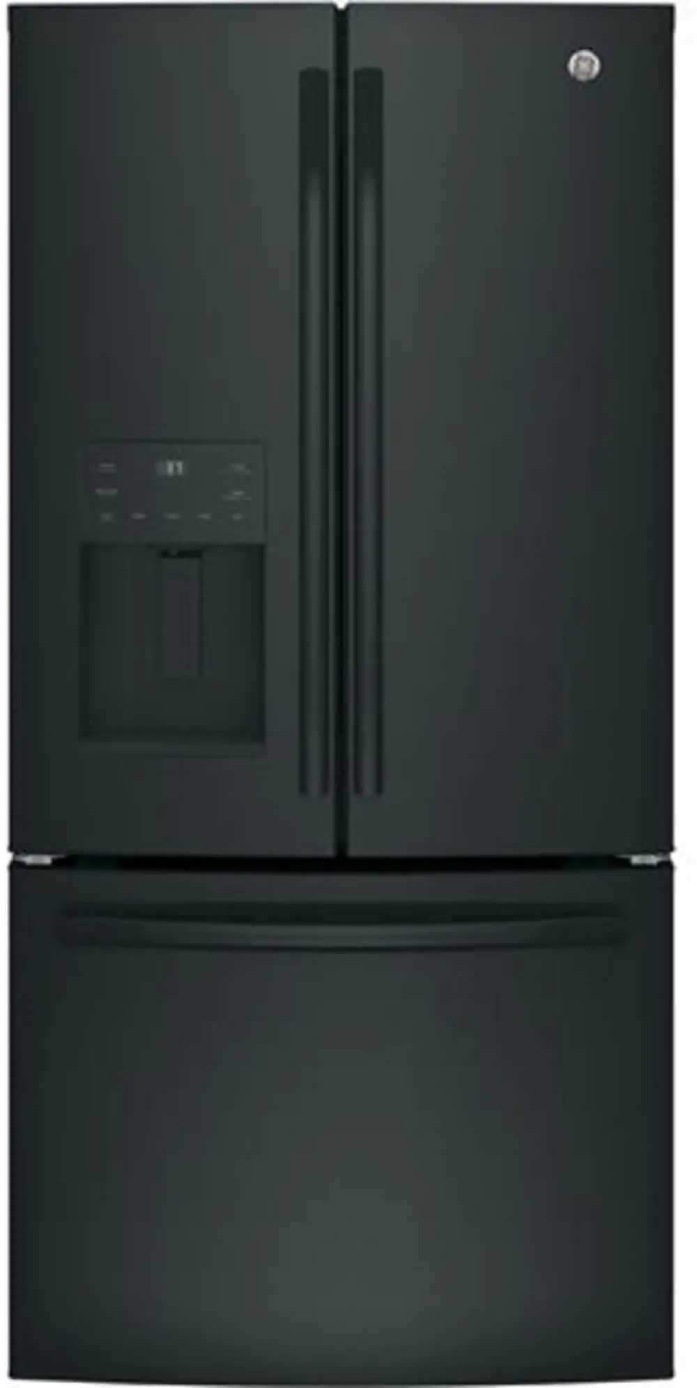 GFE24JGKBB GE 23.7 cu. ft. French Door Refrigerator - 33 Inch Black-1