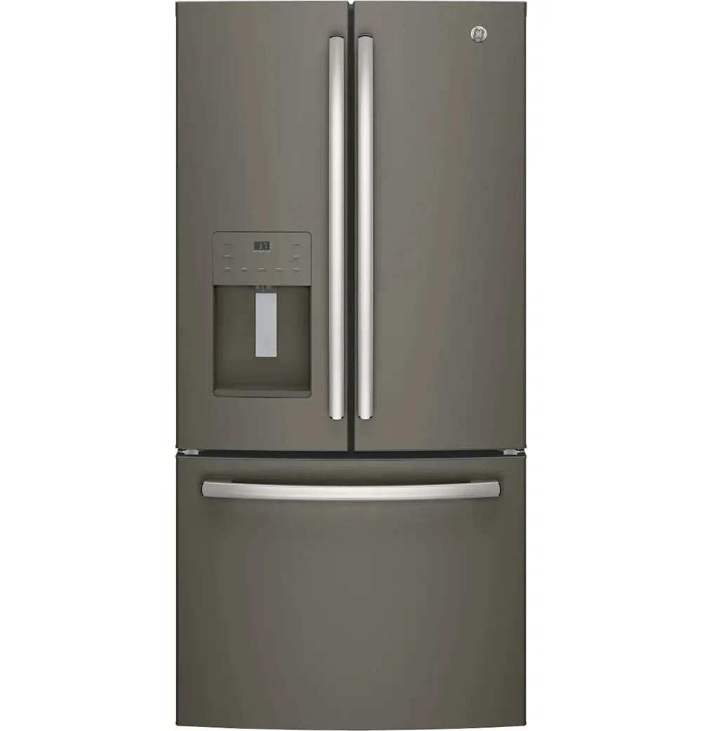 GFE24JMKES GE 23.7 cu ft French Door Refrigerator - 33 W Slate-1