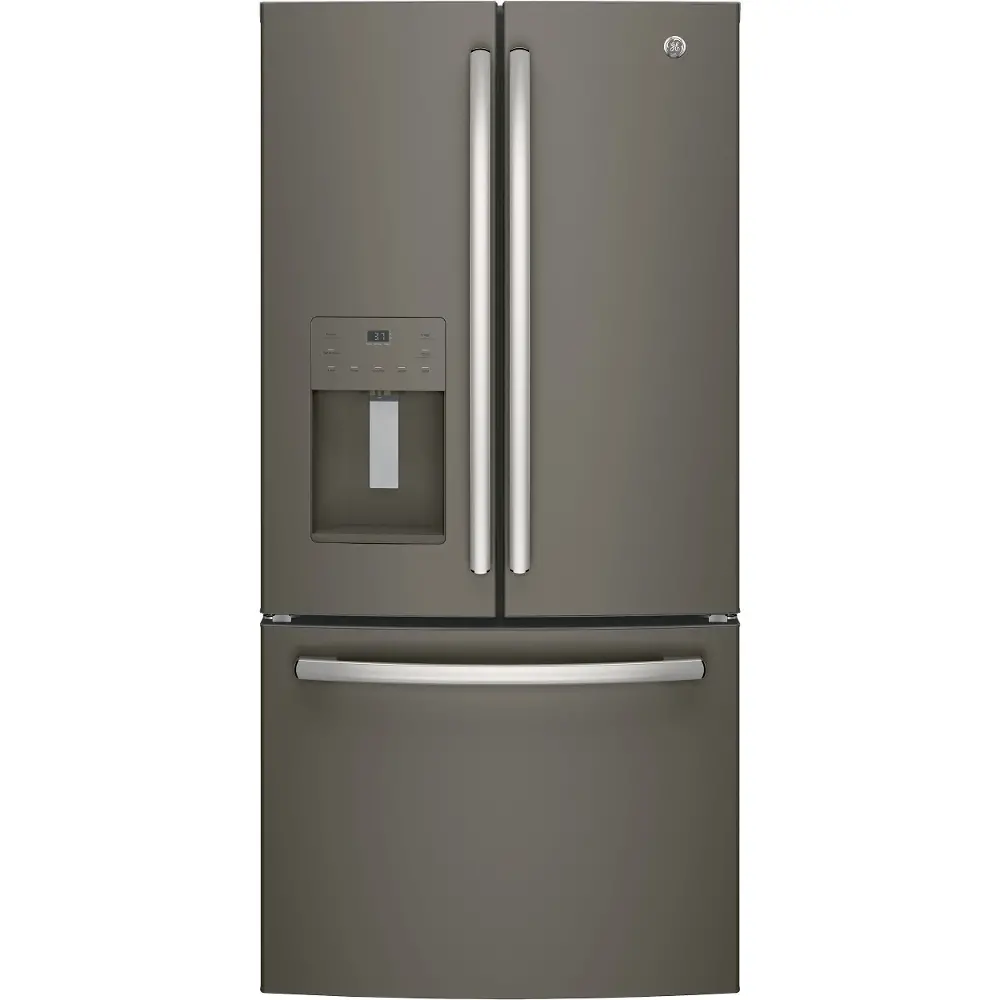 GFE24JMKES GE 23.7 cu ft French Door Refrigerator - 33 W Slate-1