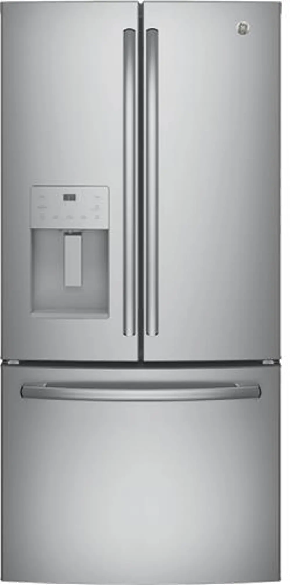GFE24JSKSS GE 23.7 cu ft French Door Refrigerator - 33 W Stainless Steel-1