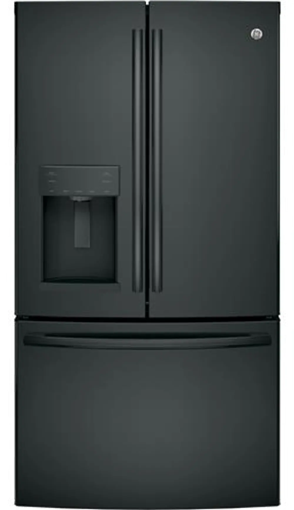 GFE28GGKBB GE 27.8 cu ft French Door Refrigerator - Black-1
