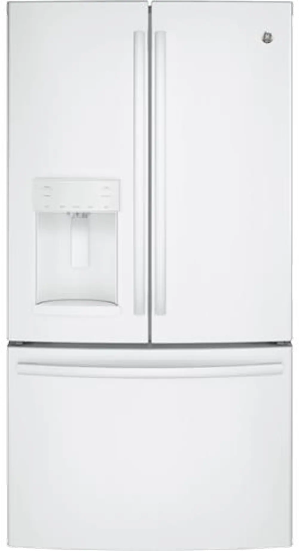 GFE28GGKWW GE 27.8 cu. ft. French-Door Refrigerator - 36 Inch White-1