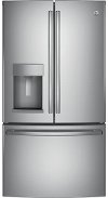 GYE22HSKSS GE 22.2 cu. ft. Counter Depth French Door Refrigerator - 36 Inch Stainless Steel