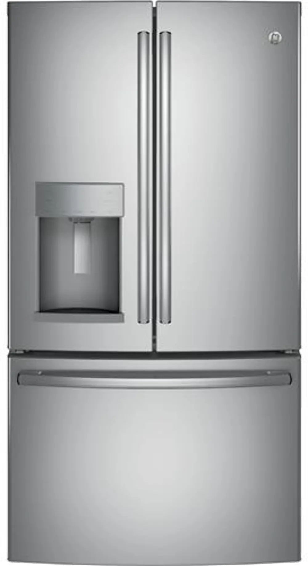 GYE22HSKSS GE 22.2 cu. ft. Counter Depth French Door Refrigerator - 36 Inch Stainless Steel-1