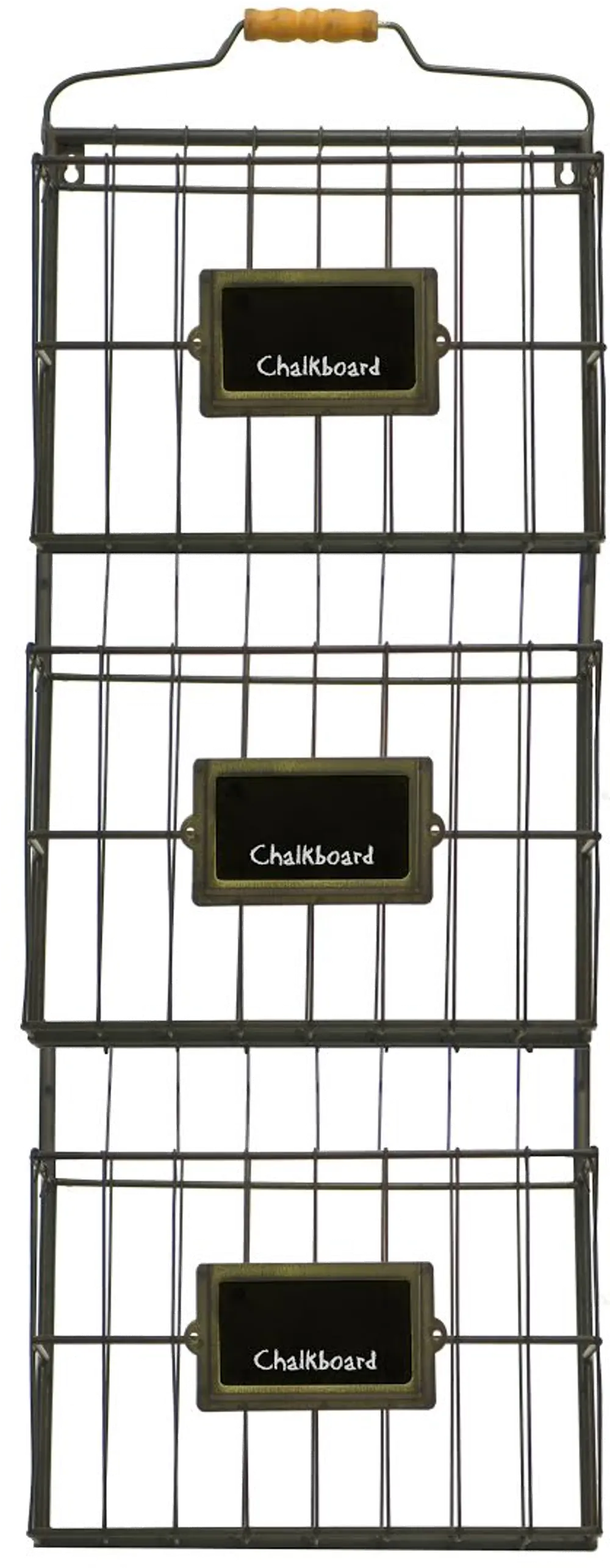 Triple Metal File Holder with Chalkboard Labels-1