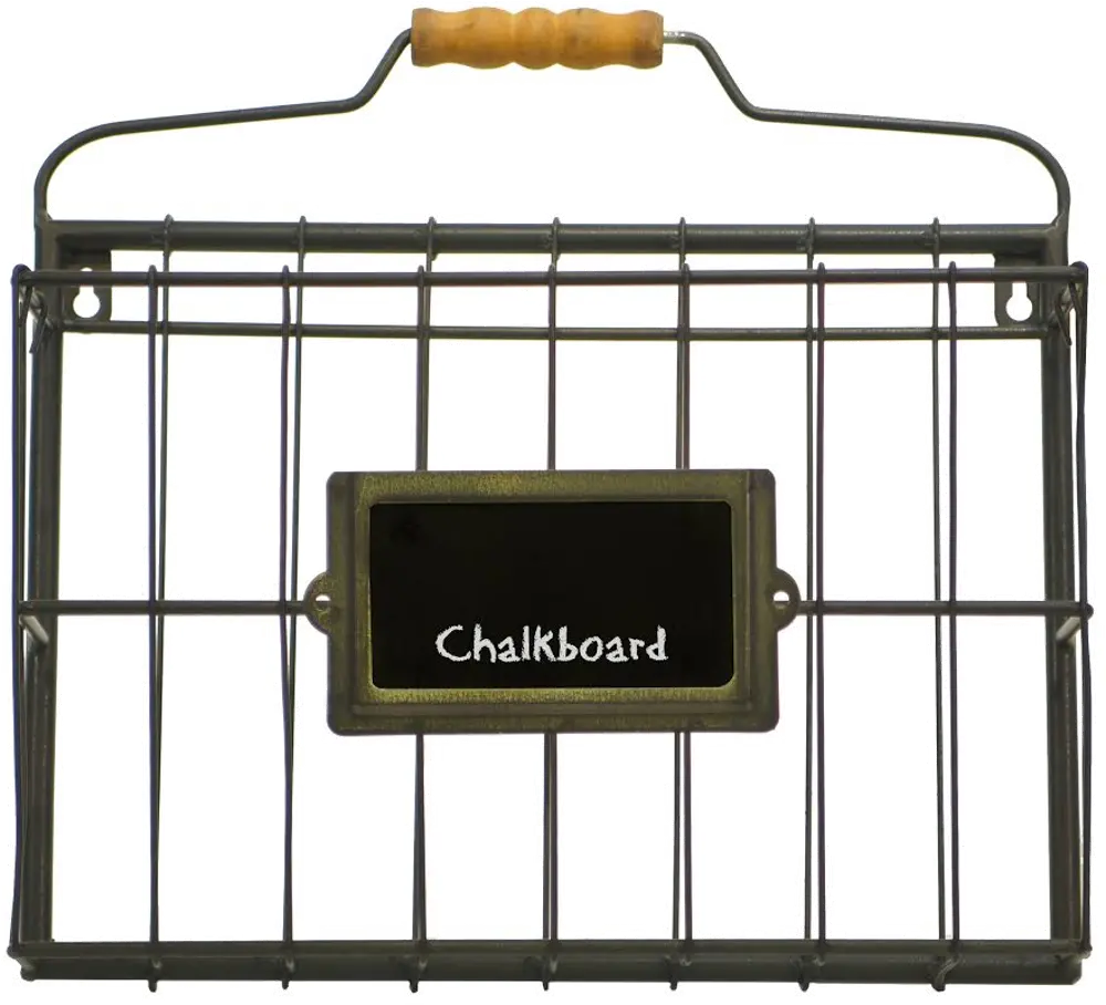 Single Metal File Holder with Chalkboard Label-1