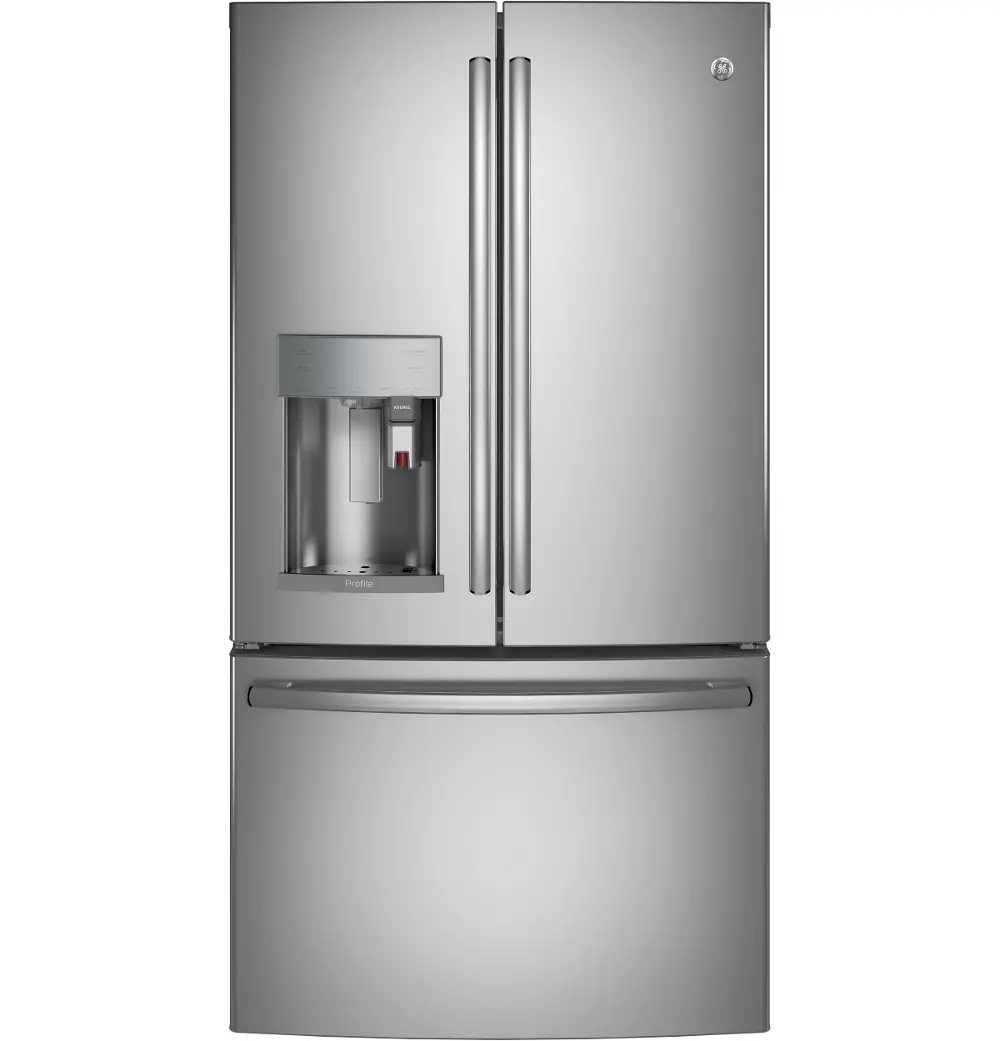 PFE28PSKSS GE Profile French Door Refrigerator - 36 Inch Stainless Steel-1