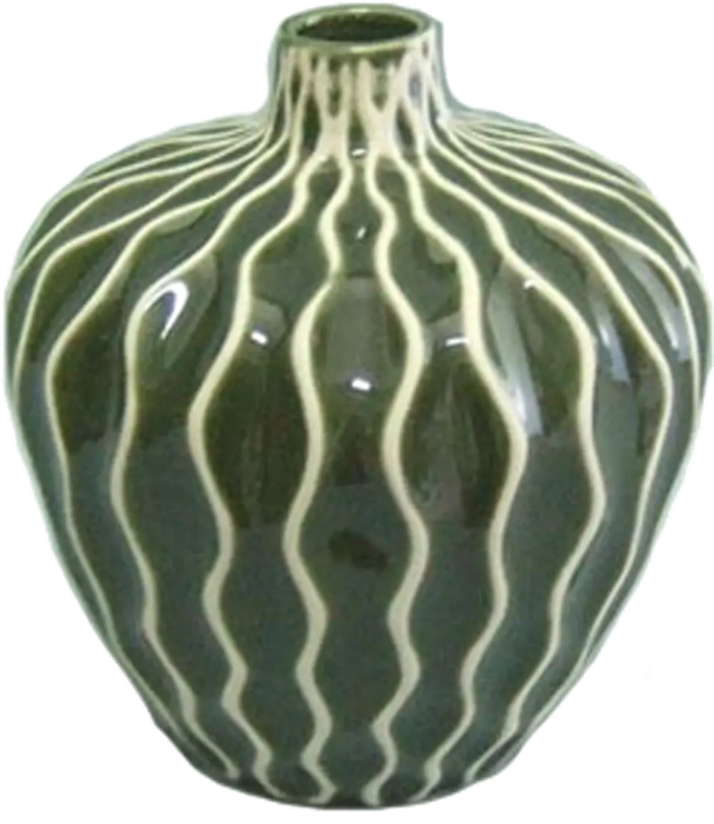 8 Inch Green Gourd Vase-1