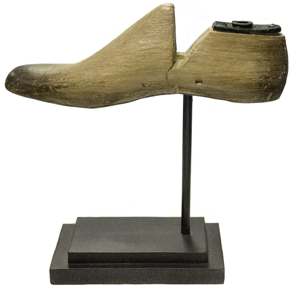 Brown Shoe Sculpture on Stand-1