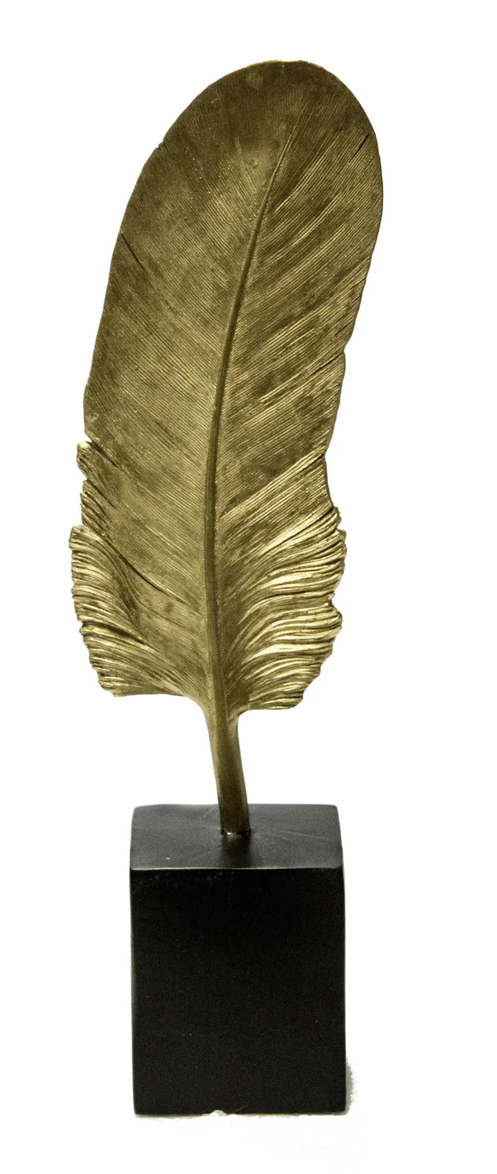 10 Inch Gold Feather On Base-1