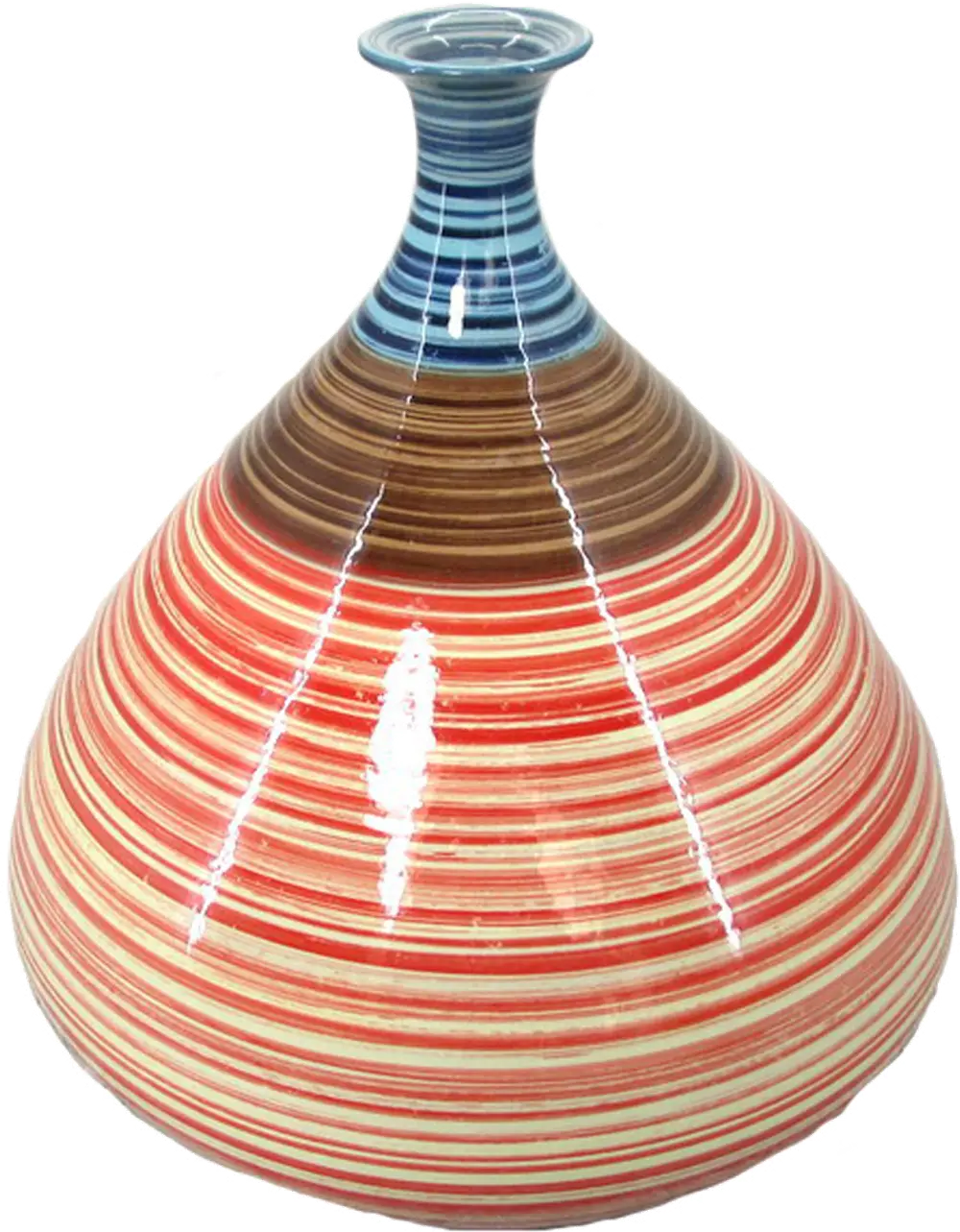 Round Striped Gourd Vase-1