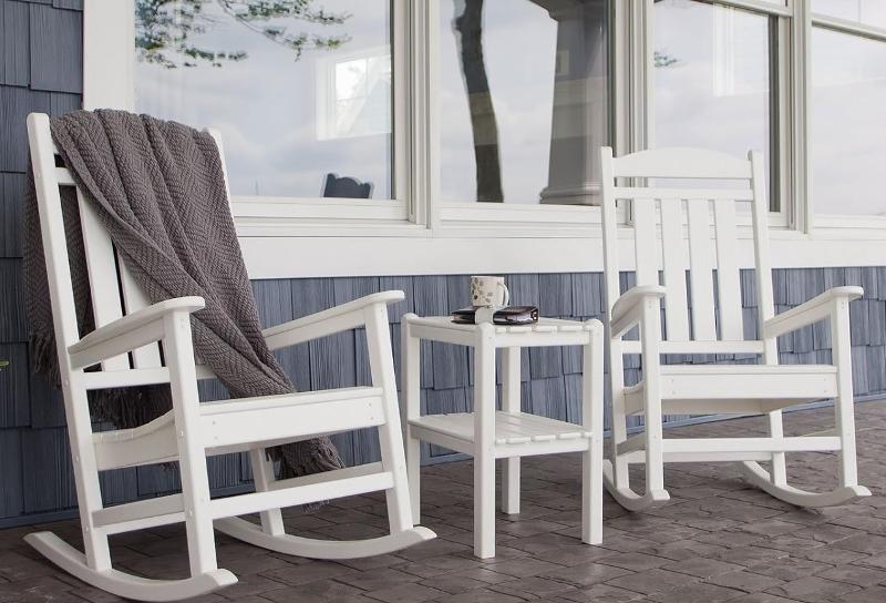 White Outdoor Porch Rocker, White Patio Rocking Chair