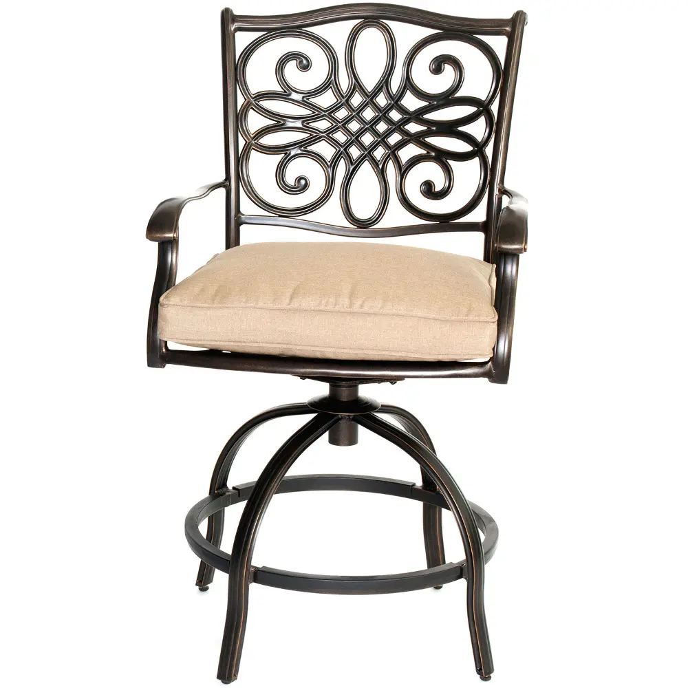 MONDN3PCSW-BR Outdoor 3 Piece High Dining Bistro Set - Monaco-1