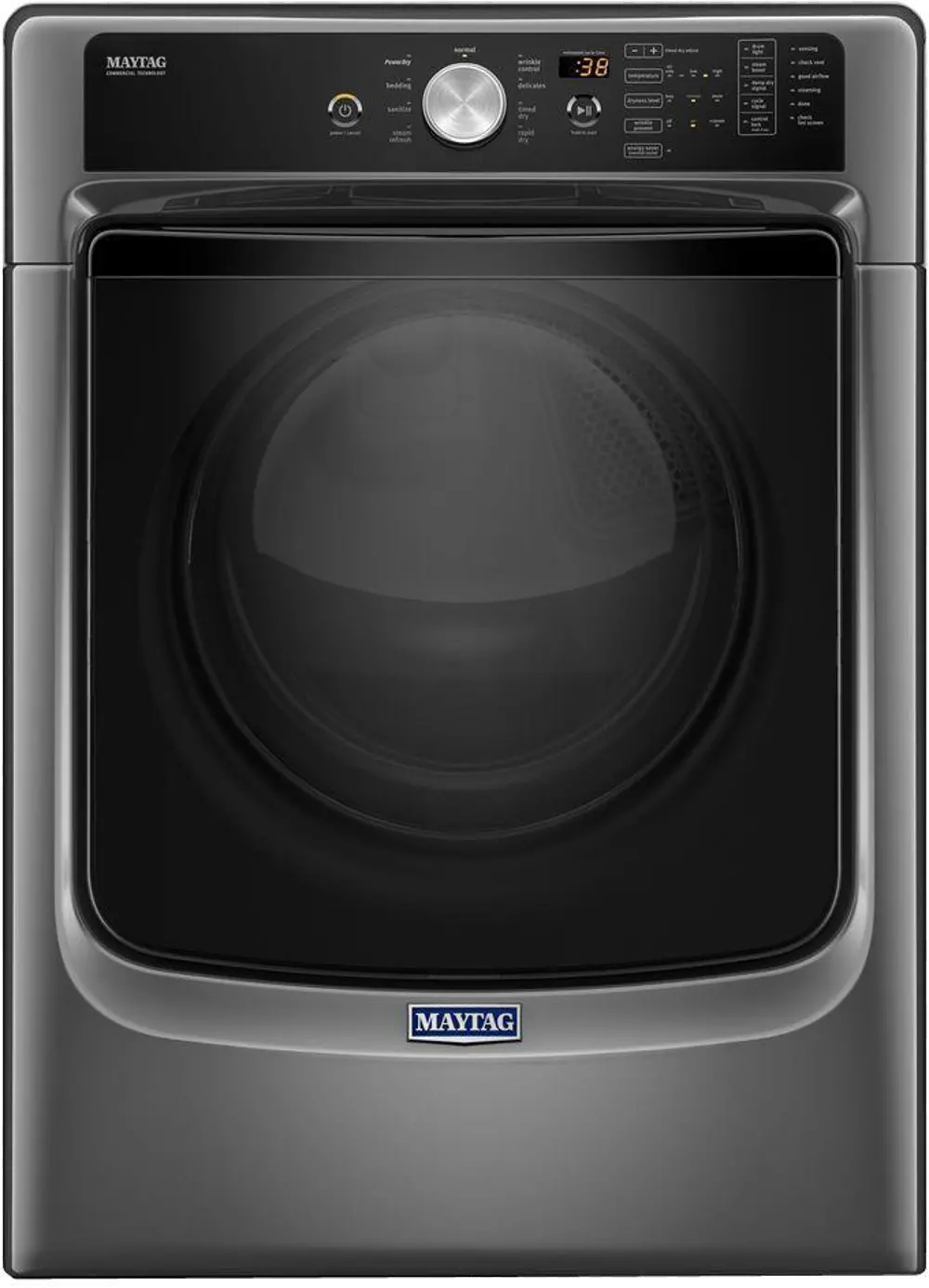 MED5500FC Maytag Electric Front Load Dryer - 7.4 cu. ft. Black Stainless Steel-1
