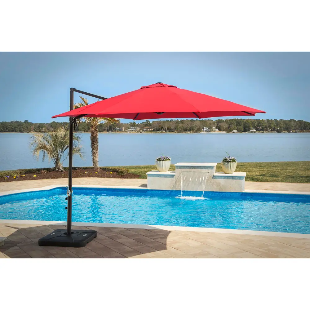 CANTILEVER-RED Outdoor Red Umbrella - Cantilever -1