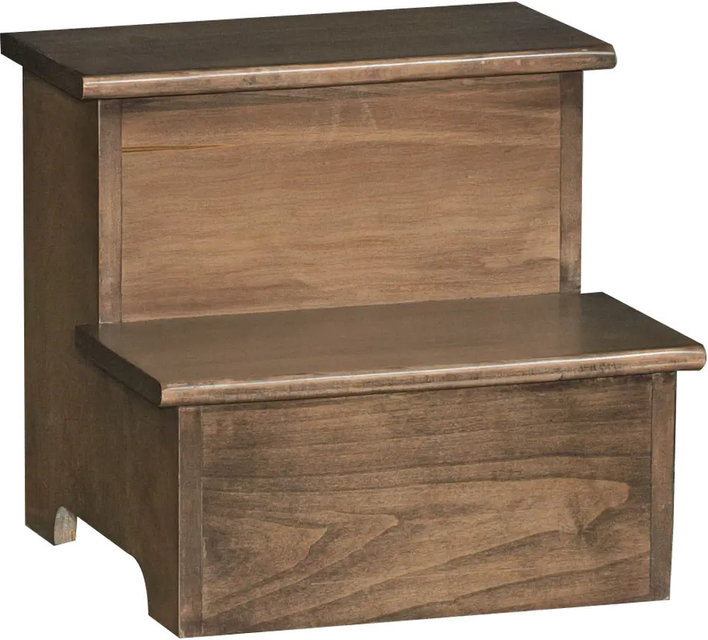 Driftwood Brown Classic Step Stool - Amish-1