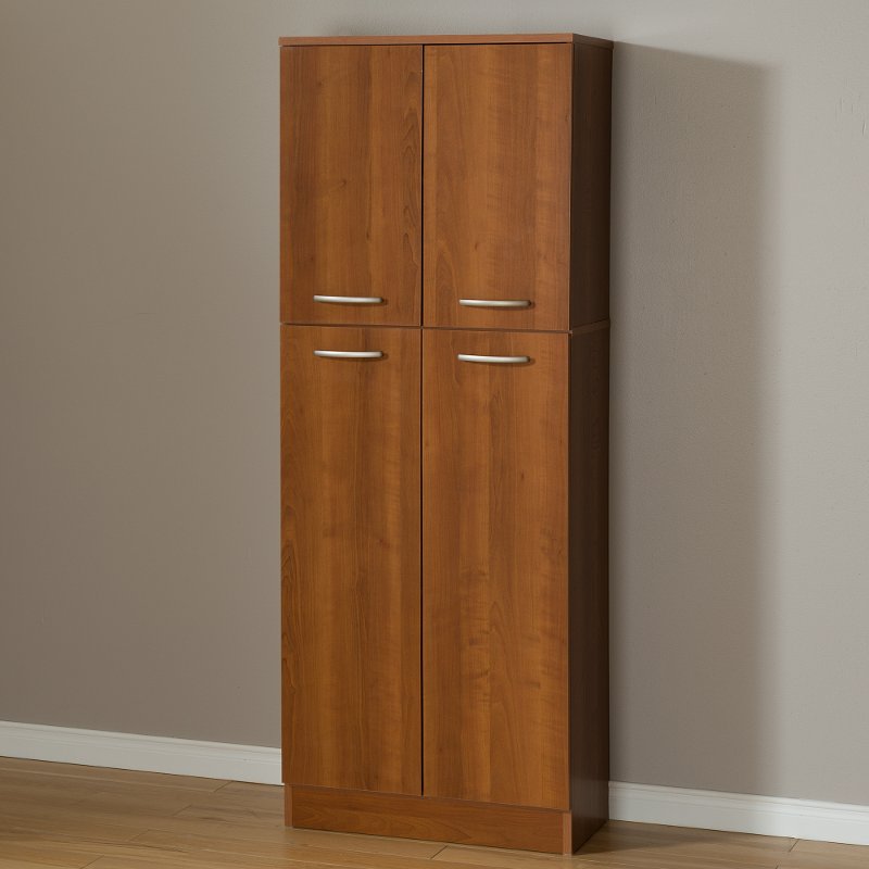 Cherry 4 Door Storage Pantry As Rc Willey Furniture