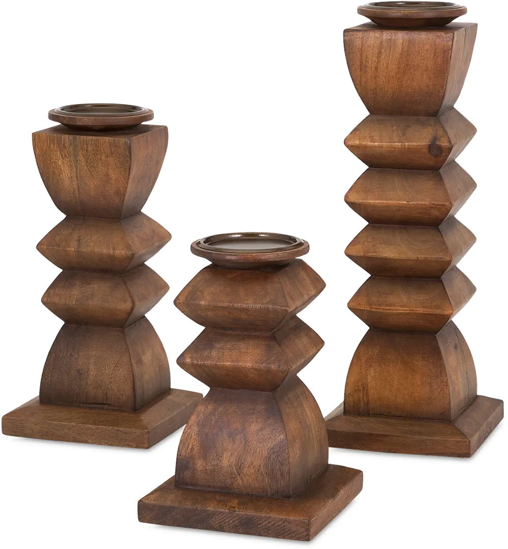 16 Inch Wood Candle Holder-1
