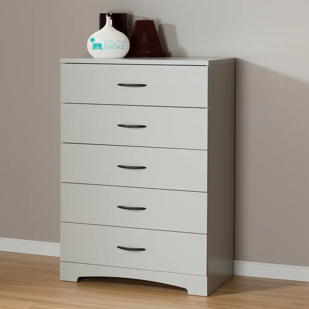10106  Soft Gray Chest of Drawers - Step One-1
