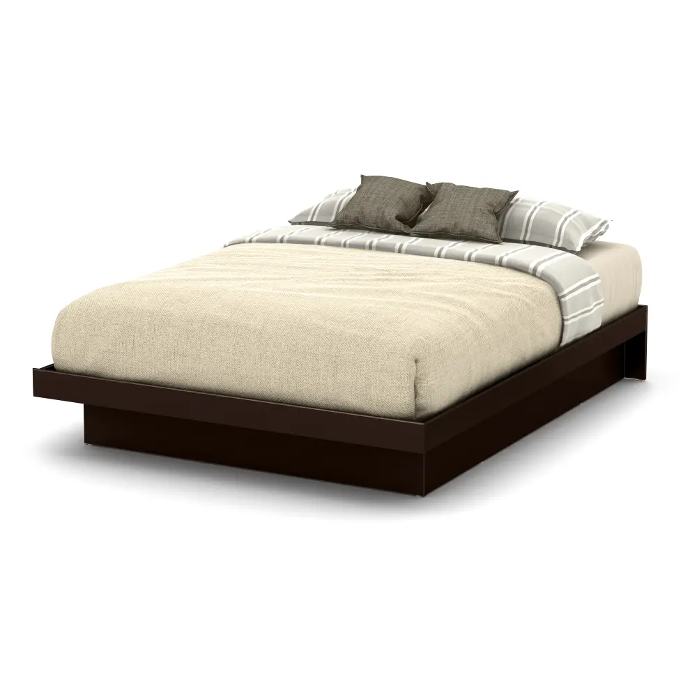 10163 Chocolate Queen Platform Bed (60 Inch) - Basic -1