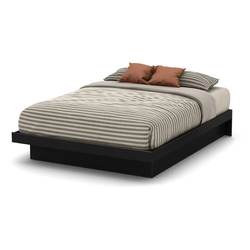 10166 Black Queen Platform Bed (60 Inch) - Basic -1