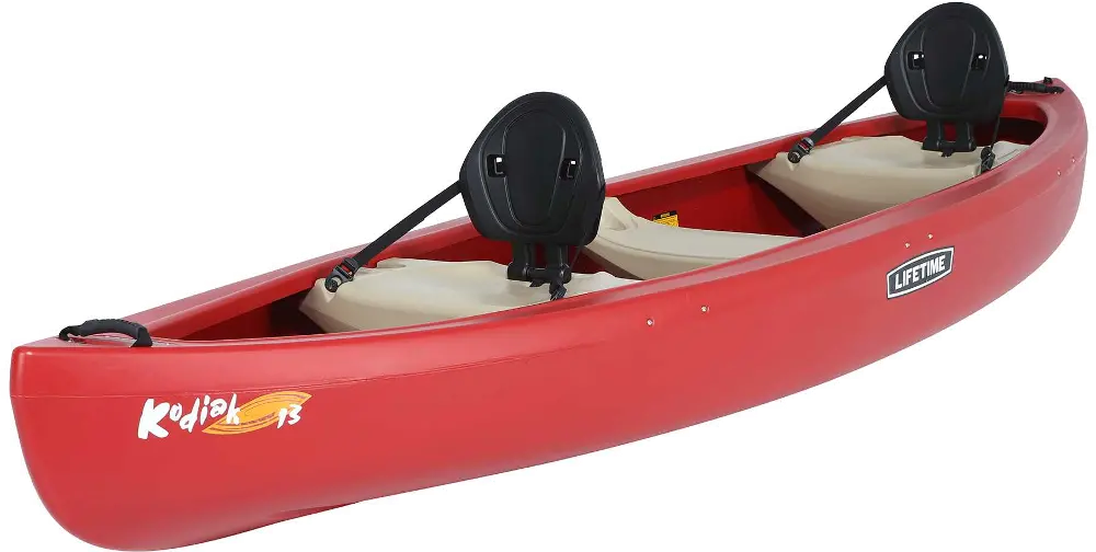 90658 Lifetime Red 13' Kodiak Canoe-1