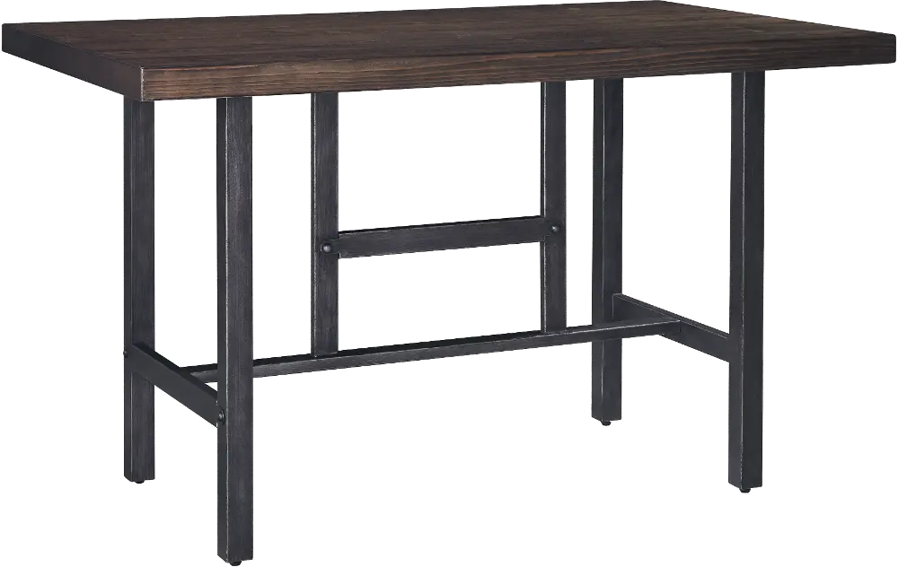 Kavara Industrial Brown and Black Counter Height Dining Table-1