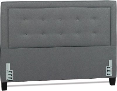 Heather Gray Clic Contemporary Upholstered Queen Size Headboard Heather Gray Clic Contemporary Upholstered Queen Size Headboard Soraya Collection