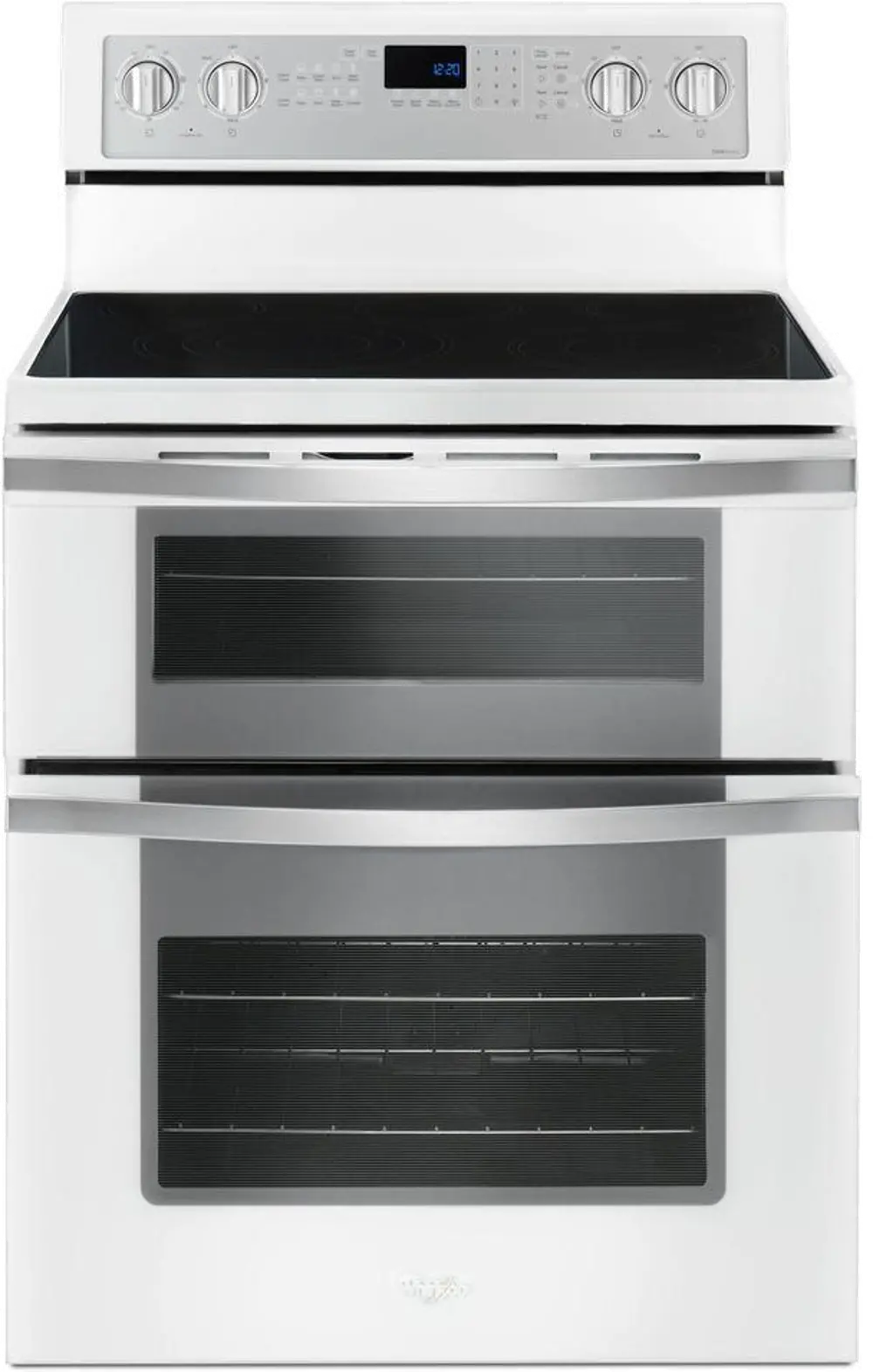 WGE745C0FH Whirlpool Double Oven Electric Range - 6.7 cu. ft. White-1