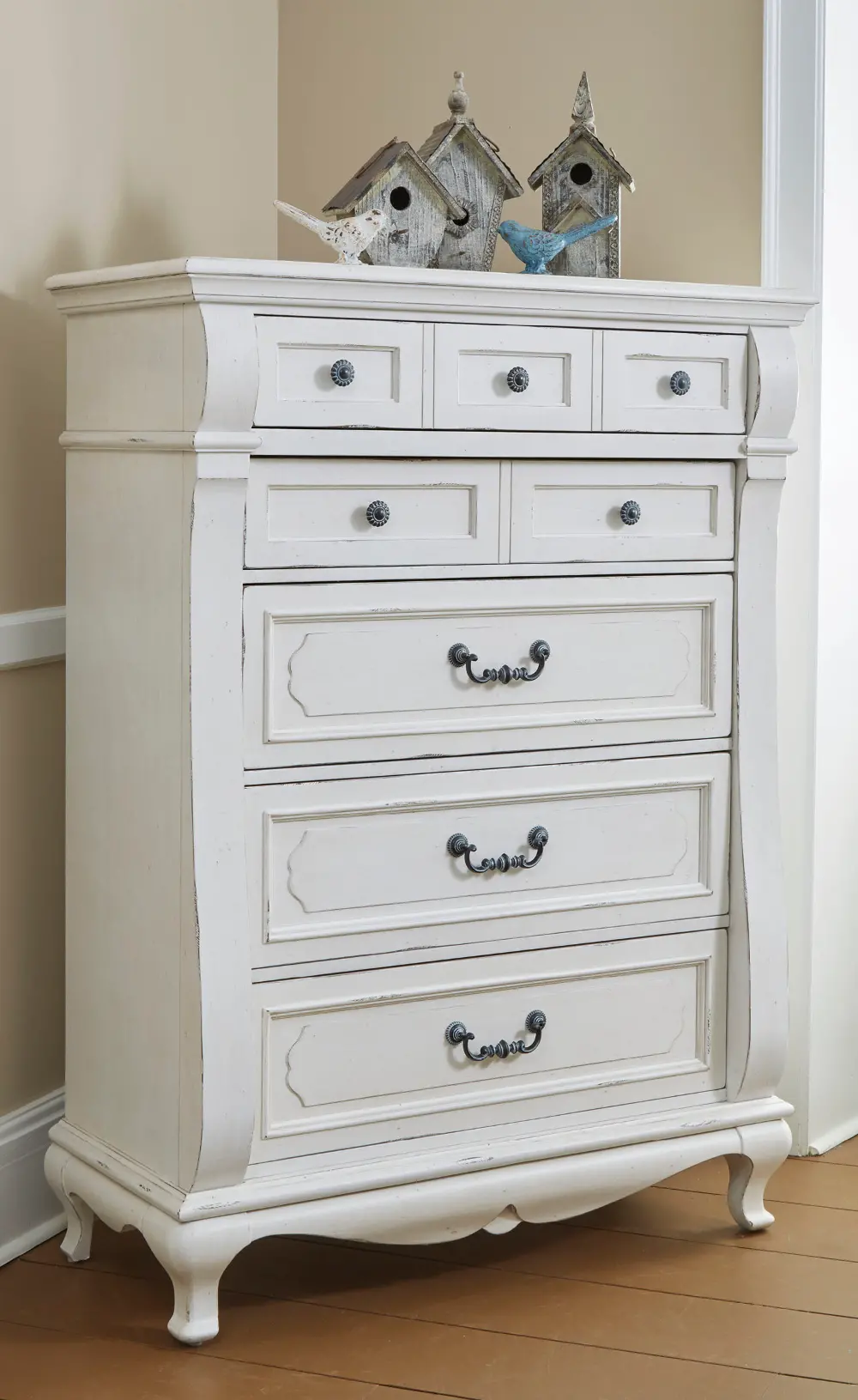 Antique White Traditional Chest of Drawers - Chateau Monaco-1